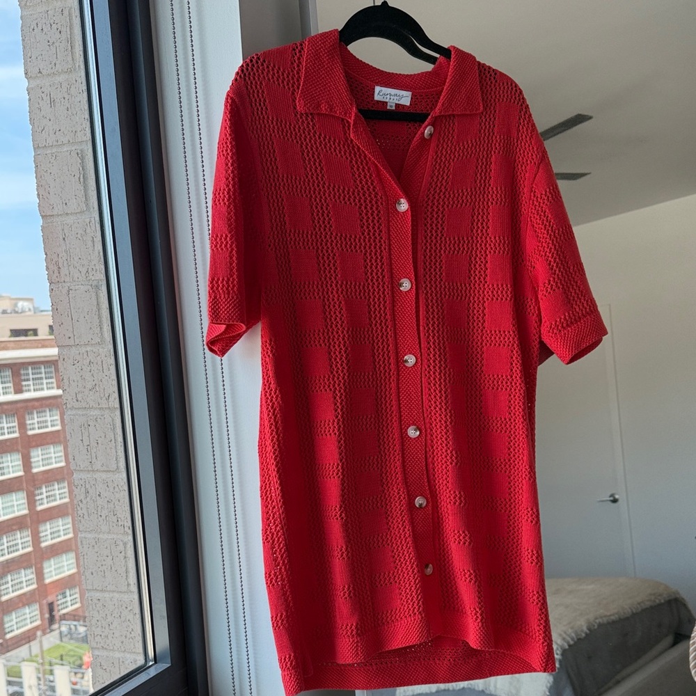 Runaway Scout Red Knit Dress - Picture 2 of 5